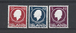 Iceland 1961 Jon Sigurdsson Y.T. 306/308 (0) - Oblitérés