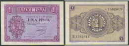 8255 ESPAÑA 1937 1 PESETA ESTADO ESPAÑOL 12 DE OCTUBRE 1937 BURGOS - Andere & Zonder Classificatie