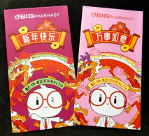 Malaysia Big Pharmacy Year Of The Dragon 2024 Chinese New Year Angpao Cartoon Animation (money Packet) - Año Nuevo