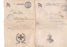 Feldpostbrief - 2 Cartes-lettres Feldpostexpedition Der XIX Ersatz Division Nr 48 - Oblitération 1915 - Feldpost (Portofreiheit)