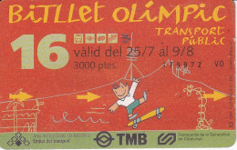 BILLETE OLIMPIC DE BARCELONA 92 - COBI (OLYMPIC GAMES) - Andere & Zonder Classificatie