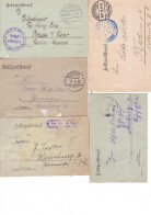Feldpostbrief - 5 Cartes-lettres Feldpostation Oblitérations Entre 1914 Et 1917 - Feldpost (franchise)