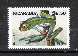 Nicaragua   -  1995. Rana Verde. Green Frog. MNH - Rane