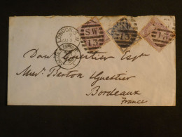 DI 16  GREAT BRITAIN  BELLE LETTRE 1885 LONDON A BORDEAUX  FRANCE + AFF. INTERESSANT+++ - Brieven En Documenten