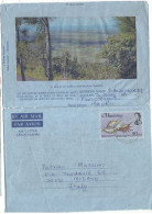 Mauritius Aerogramme Queen & Shells C.50 Simply Use 19oct1971 To Europe - Maurice (1968-...)