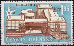 Czechoslovakia 1958 - Mi 1091 - YT 956A ( Brussels Exhibition : Czechoslovak Pavilion ) - Usati