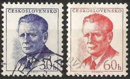 Czechoslovakia 1958 - Mi 1081 Ca & 1082 C - YT 992/93 ( Antonín Novotný, President ) Perf. 11¾ X 11¼ - Usati