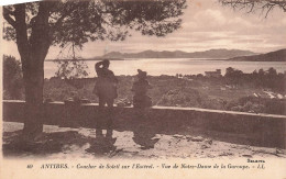 FRANCE - Antibes - Coucher Du Soleil Sur L'Estérel - Vue De Notre Dame De La Garoupe - LL - Carte Postale Ancienne - Sonstige & Ohne Zuordnung