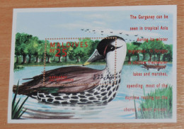 MALDIVES 1995, Birds, Ducks, Fauna, Mi #B323, Souvenir Sheet, MNH** - Ducks