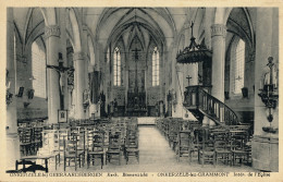 ONKERZELE  KERK BINNENZICHT          2 SCANS - Geraardsbergen