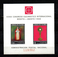 # COLOMBIA - 1968 - 39° Congreso Eucaristico International - Sheet 2 Stamps MNH     MyRef:DG/DM - Ongebruikt