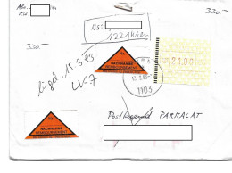 1619f: ATM 21.00 EF Auf Nachnahme- Brief, 1103 Wien 13.3.1993 - Covers