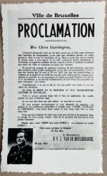 Repro Photo - PROCLAMATION - Ville De Bruxelles - Bourgmestre,  Dr F.J. Van De Meulebroeck, Le 30 Juin 1941 - 11 X 7 Cm. - Guerre, Militaire