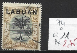 LABUAN 74 Oblitéré Côte 11 € - Borneo Del Nord (...-1963)