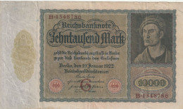 BANCONOTA GERMANIA 10000 1922 VF  (B_768 - 10000 Mark