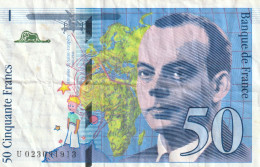 BANCONOTA FRANCIA 50 ST EXUPERY VF  (B_718 - 50 F 1992-1999 ''St Exupéry''