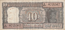 BANCONOTA INDIA 10 VF  (B_625 - Indien