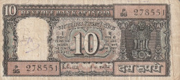 BANCONOTA INDIA 10 VF  (B_624 - Inde