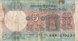 BANCONOTA INDIA 5 VF  (B_612 - Indien