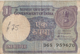 BANCONOTA INDIA 1 RUPIA VF  (B_506 - Inde