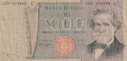 BANCONOTA ITALIA L.1000 VERDI VF  (B_430 - 1000 Liras