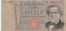 BANCONOTA ITALIA L.1000 VERDI VF  (B_431 - 1000 Liras