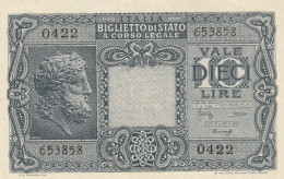 BANCONOTA ITALIA REGNO BIGLIETTO DI STATO LIRE 10 UNC  (B_425 - Italië – 10 Lire