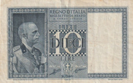 BANCONOTA ITALIA REGNO BIGLIETTO DI STATO LIRE 10 EF  (B_409 - Italia – 10 Lire