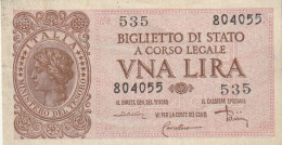 BANCONOTA BIGLIETTO DI STATO ITALIA 1 LIRA EF  (B_369 - Italië – 1 Lira