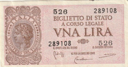 BANCONOTA BIGLIETTO DI STATO ITALIA 1 LIRA EF  (B_368 - Italia – 1 Lira