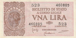 BANCONOTA BIGLIETTO DI STATO ITALIA 1 LIRA UNC  (B_357 - Italië – 1 Lira