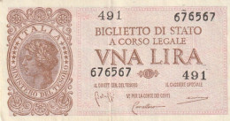 BANCONOTA BIGLIETTO DI STATO ITALIA 1 LIRA EF  (B_342 - Italië – 1 Lira