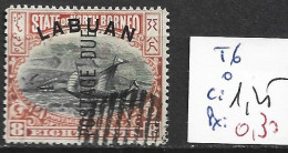 LABUAN TAXE 6 Oblitéré Côte 1.25 € ( Oblitération Annulée ) - Borneo Del Nord (...-1963)