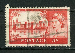 GRANDE BRETAGNE - ELISABETH II  ET CHATEAUX - N° Yvert 352 A Obli. - Gebraucht