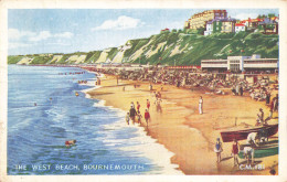 ROYAUME-UNI - Bournemouth - The West Beach - Carte Postale Ancienne - Bournemouth (depuis 1972)