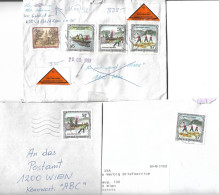0502s: Österreich 1993, 3 Bedarfsbriefe (mit Nachnahme) Der Serie "Volksbrauchtum" (Kleidung, Trachten) - Autres & Non Classés