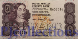 SOUTH AFRICA 5 RAND 1981/89 PICK 119c AU+ - Suráfrica