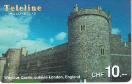 Nº 1193 TARJETA DE SUIZA DE TELELINE DE WINDSOR CASTLE (CASTILLO) - Suisse