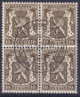 Lion Héraldique Cachet Journée International Du Timbre En Bloc De 4 - 1929-1937 Heraldischer Löwe