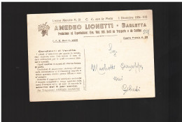 Italia- 1934 Cart Pubblicitaria Spedita Da Barletta A Ghedi ( Brescia) - Reclame