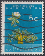 1961 Südafrika ° Mi:ZA 293, Sn:ZA 260, Yt:ZA 254, Baobab (Adansonia Digitata), Blume - Oblitérés
