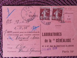Laboratoire De La Cerealose , Paris 16 Ieme , Publicité - Andere & Zonder Classificatie