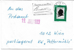 0502i: Österreich 1993, Literatur Peter Rosegger, Einzelfrankatur - Cartas & Documentos