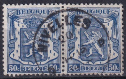 Lion Héraldique En Paire Cachet Nivelles - 1929-1937 Lion Héraldique