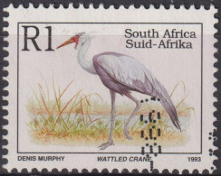 1996 Südafrika ° Mi:ZA 904IIA, Sn:ZA 867K, Yt:ZA 821A, Wattled Crane (Bugeranus Carunculatus) English - Usados