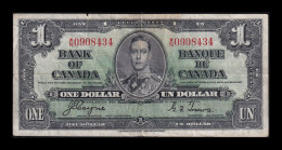Canadá 1 Dollar George VI 1937 Pick 58e Bc F - Canada