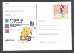 BRD 07/1997 - 80+40 Pf.(Jumping), Philatelia T'card, Post. Stationery, Mint - Jumping