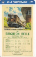 TARJETA DE REINO UNIDO DE UN TREN BRIGHTON BELLE (TRAIN-ZUG) - Trains