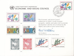 UNO NEW YORK  Erinnerungskarte EK 18, NY-FDC, ECOSOC 1980 - Cartas & Documentos