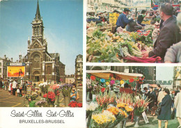 BELGIQUE - Saint Gilles Bruxelles - Vue Générale Du Parvis Et L'église Saint Gilles - Animé - Carte Postale - Other & Unclassified